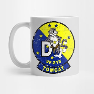 F-14 Tomcat - VF-213 Tomcat D - Grunge Style Mug